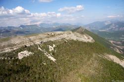 La pente au Nord du terrain